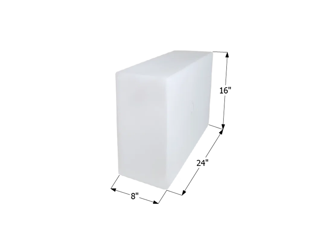 12500 – ICON Fresh Water Tank, 12 Gallon Capacity Roto Molded 24 Inch Width x 8 Inch Length x 16 Inch Height